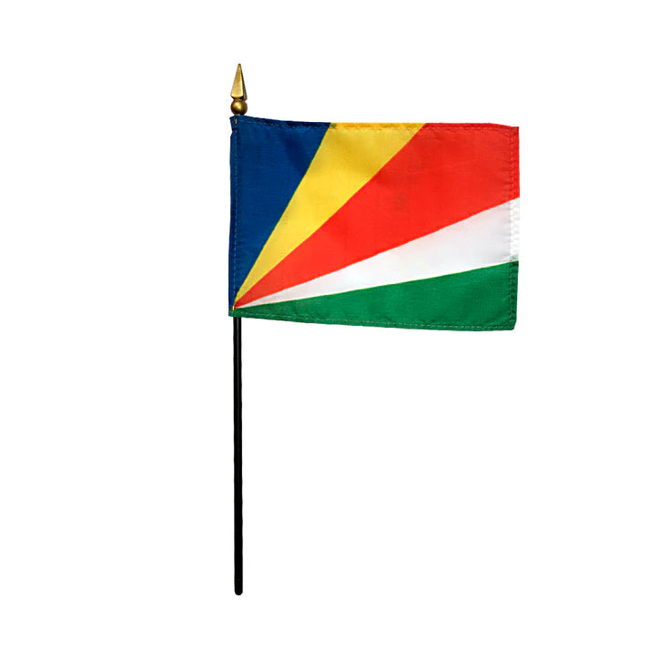 Depiction of Seychelles Stick Flag - Gates Flag & Banner