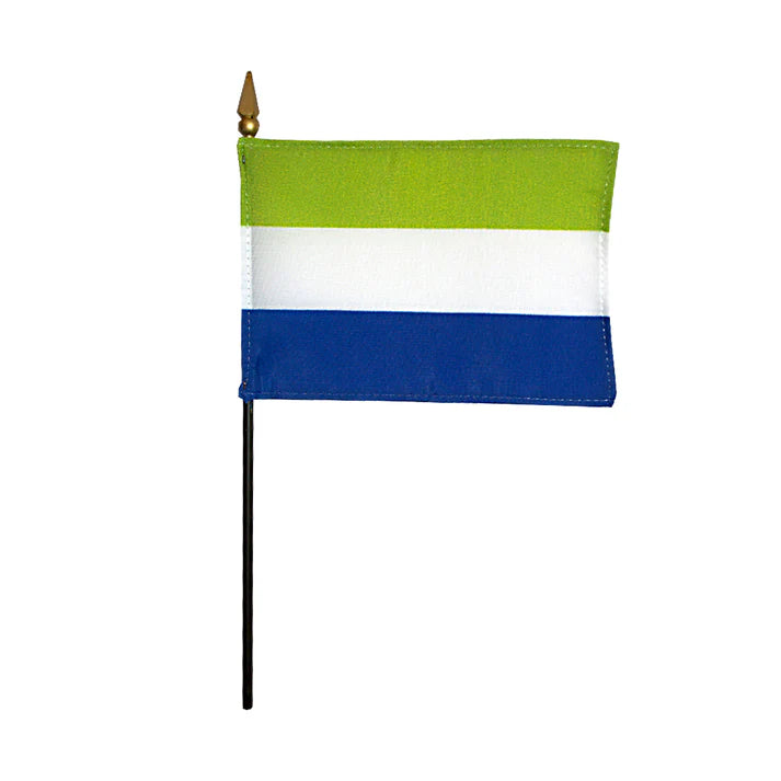 Depiction of Sierra Leone Stick Flag - Gates Flag & Banner