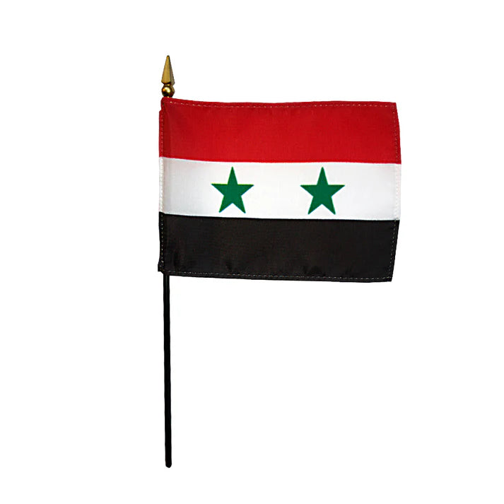 Depiction of Syria Stick Flag - Gates Flag & Banner