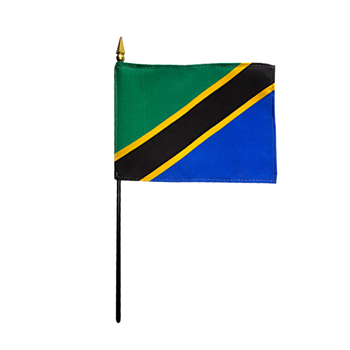 Depiction of Tanzania Stick Flag - Gates Flag & Banner