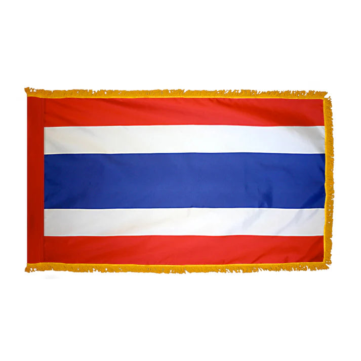 Depiction of Thailand Indoor pole hem fringe Flag - Gates Flag & Banner