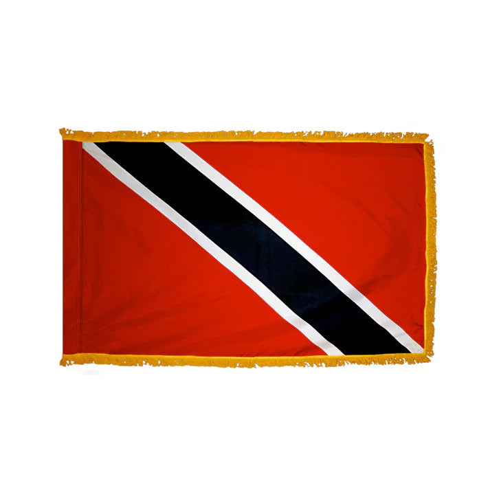 Depiction of Trinidad & Tobago Indoor pole hem fringe Flag - Gates Flag & Banner