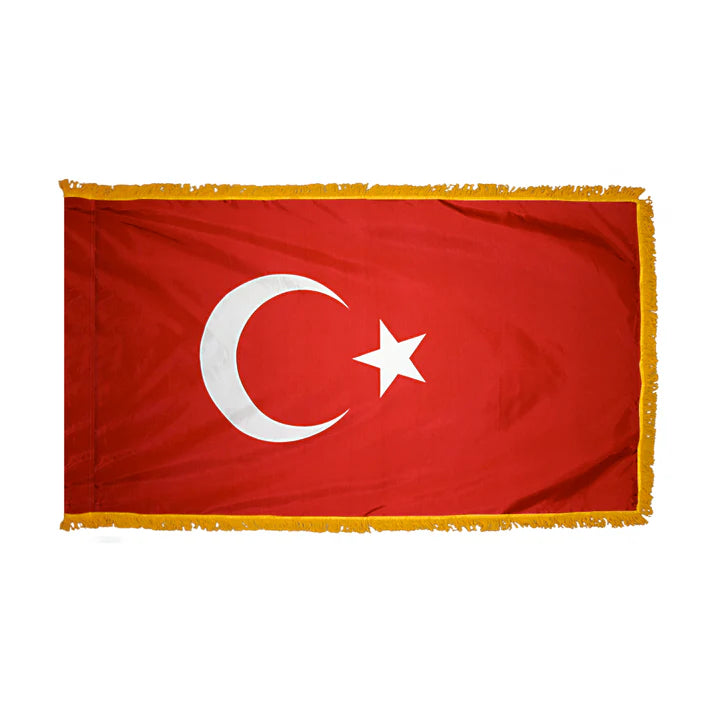 Depiction of Turkey Indoor pole hem fringe Flag - Gates Flag & Banner