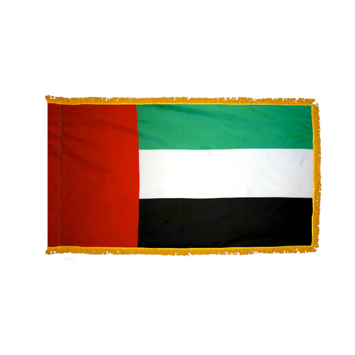 Depiction of United Arab Emirates Indoor pole hem fringe Flag - Gates Flag & Banner