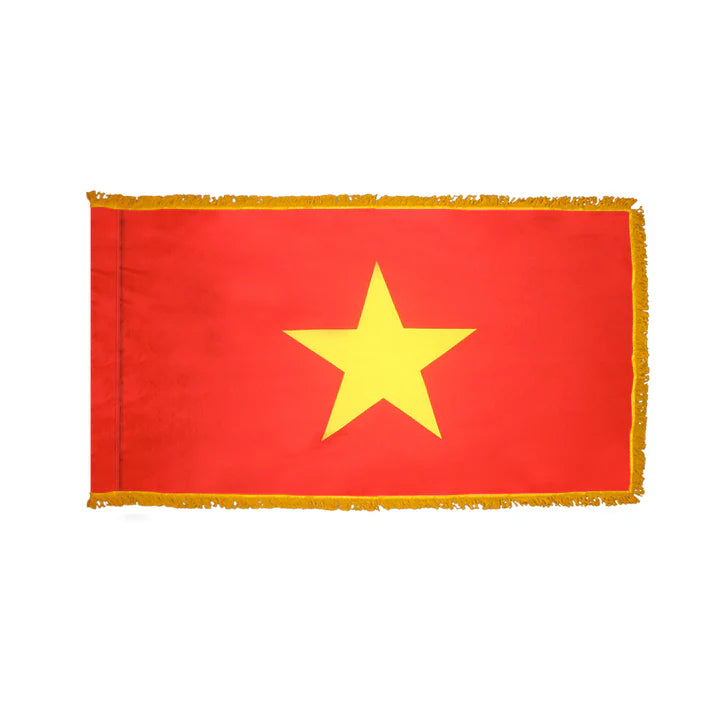 Depiction of Vietnam Indoor pole hem fringe Flag - Gates Flag & Banner
