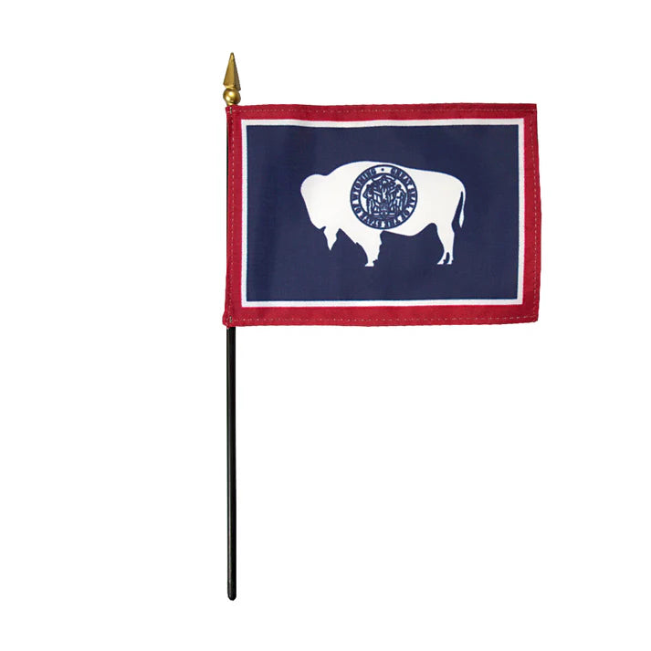 Depiction of Wyoming State Stick Flag - Gates Flag & Banner
