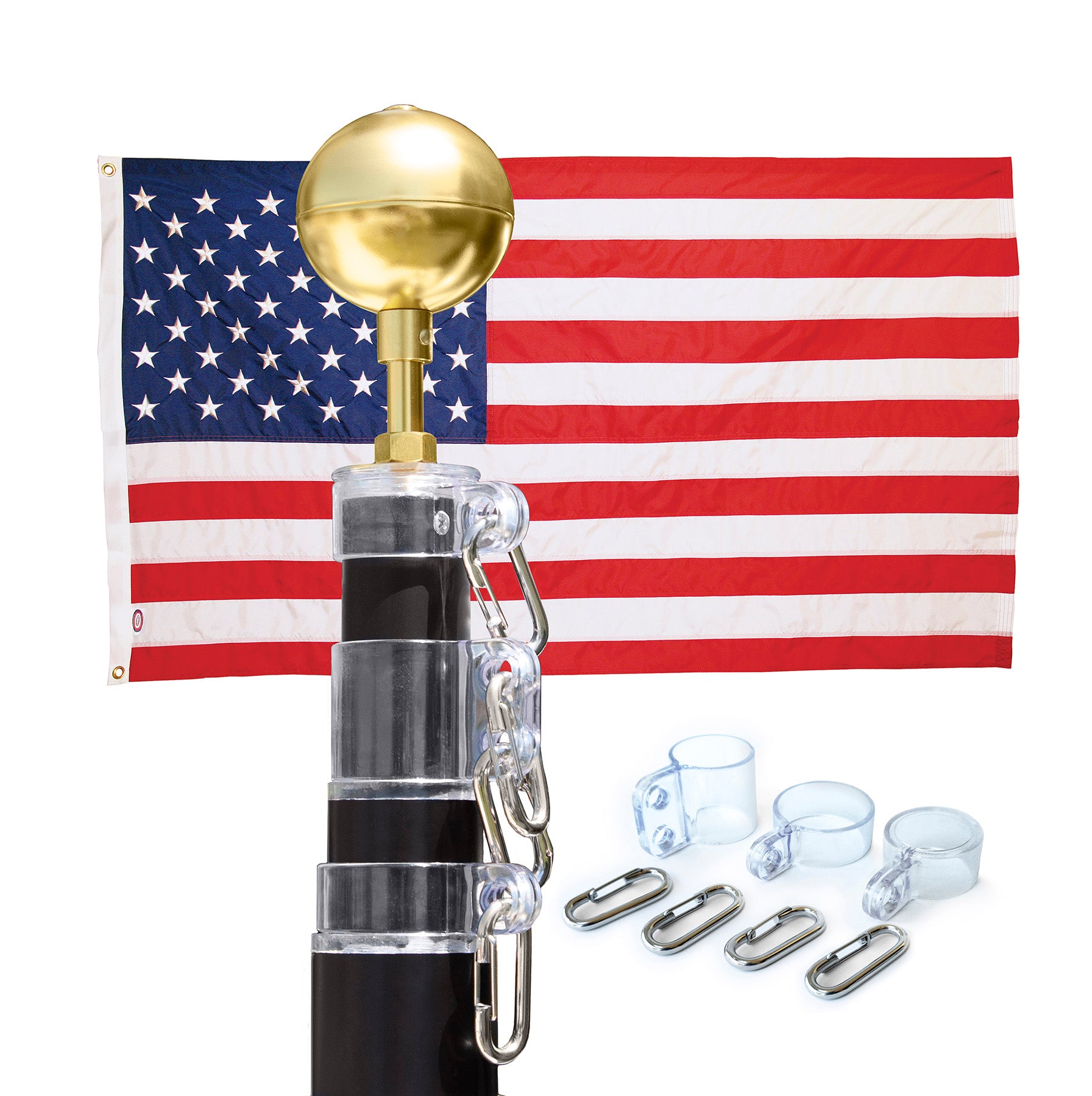 American Elite Telescoping Flagpole - Gates Flag & Banner