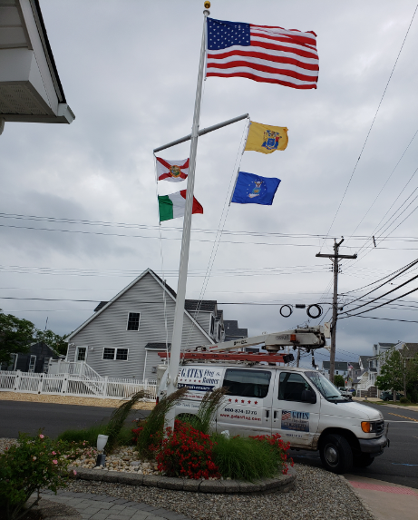 Commercial External Fiberglass Flagpole - Gates Flag & Banner