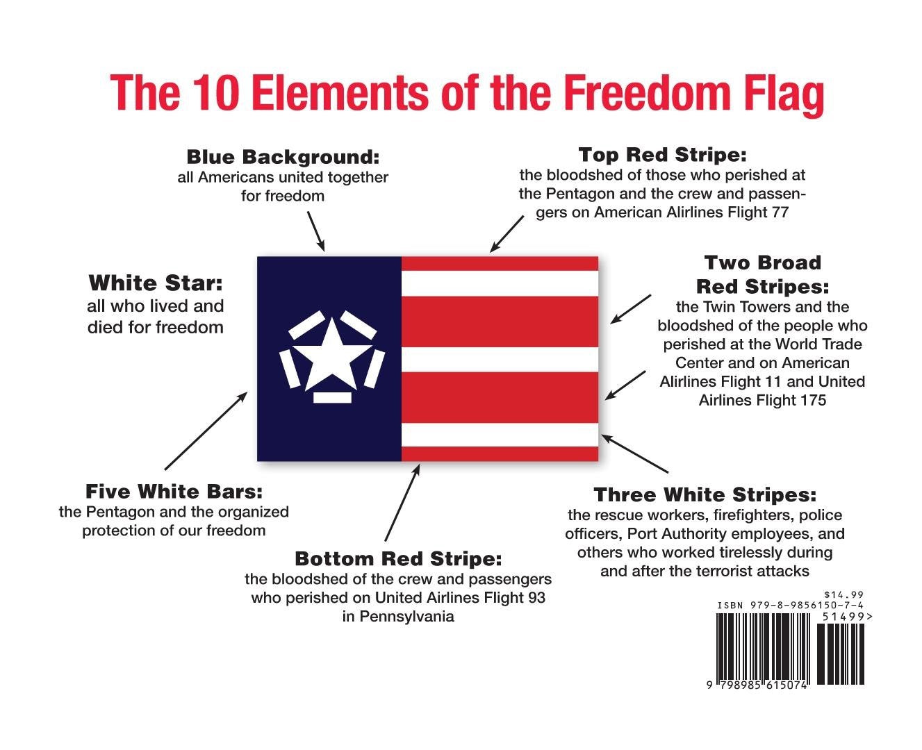 Unfurling the Freedom Flag - A 9/11 Story (Soft Back) - Gates Flag & Banner