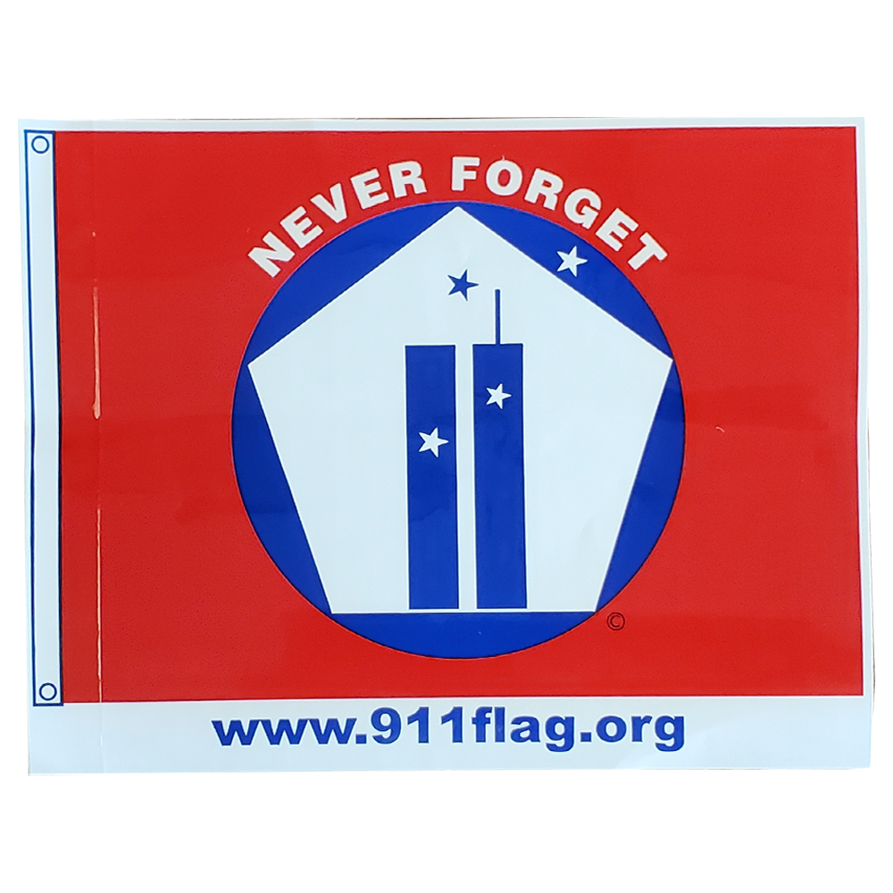 Never Forget Flag (Red) - Gates Flag & Banner