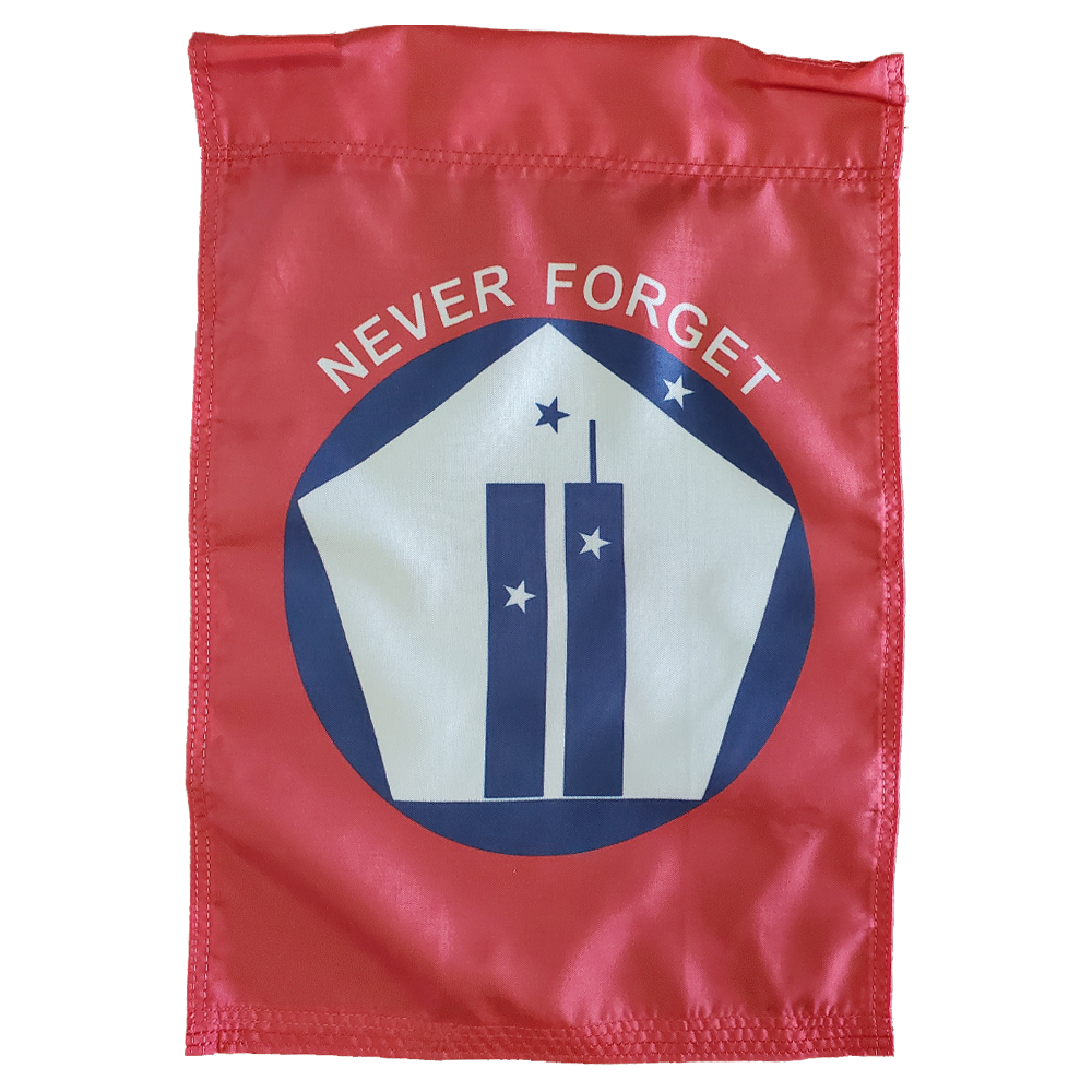 Never Forget Flag (Red) - Gates Flag & Banner