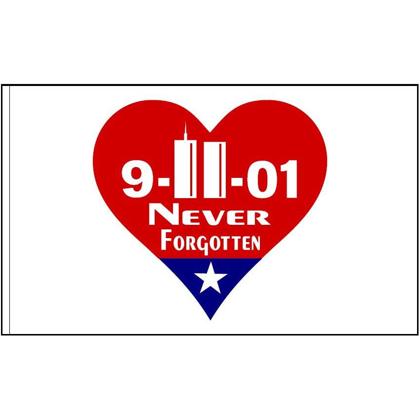 9/11 Heart Flag - Gates Flag & Banner