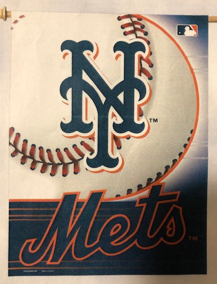 New York Mets Baseball and Logo Banner