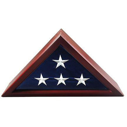 Cherry Finish Flag Display Case - Gates Flag & Banner