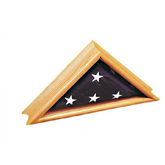 Deluxe Oak Flag Display Case - Gates Flag & Banner