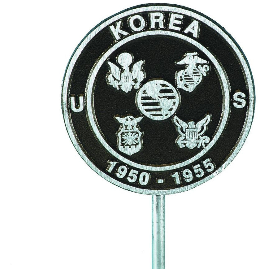Korean War Service Grave Marker - Gates Flag & Banner