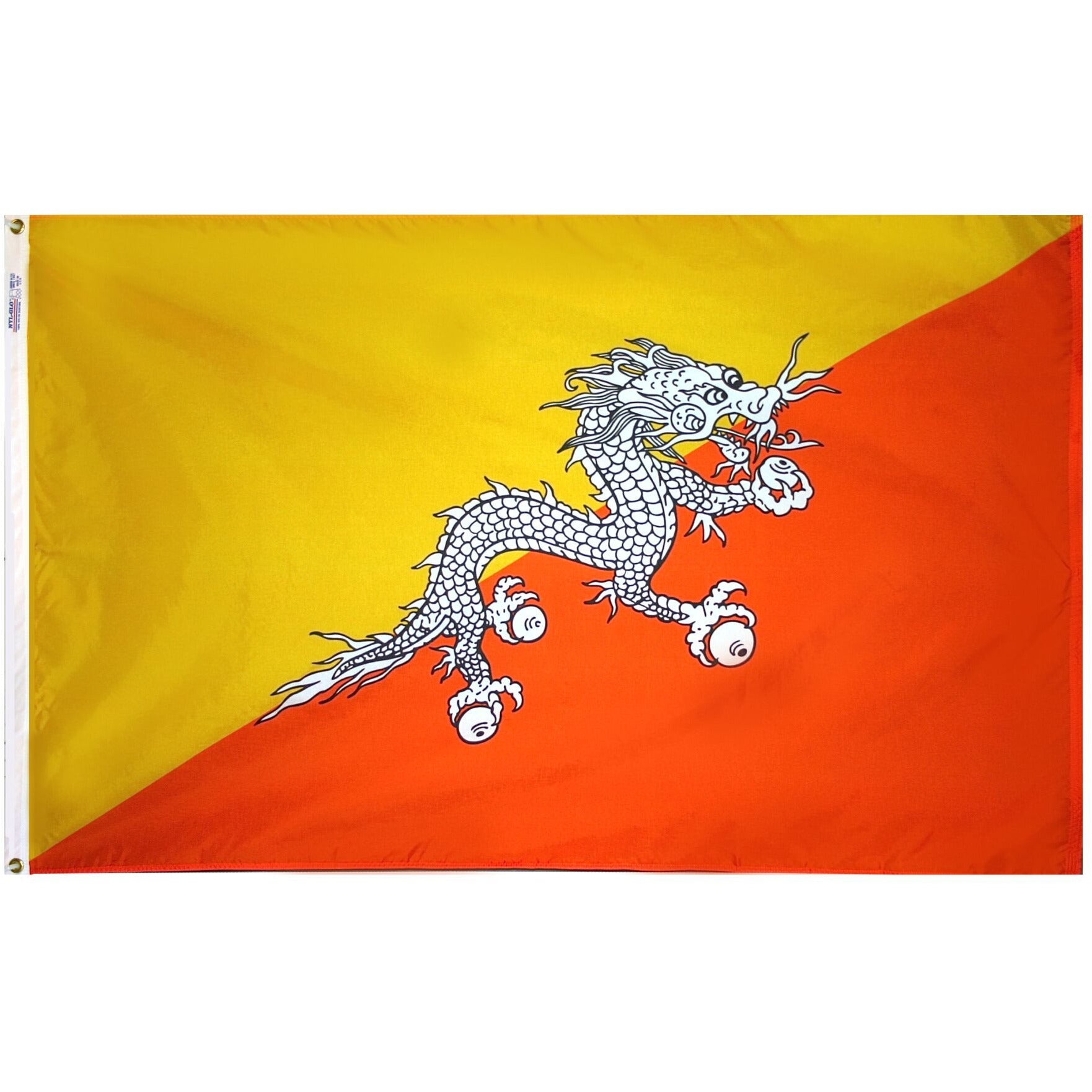 Depiction of Bhutan Flag - Gates Flag & Banner