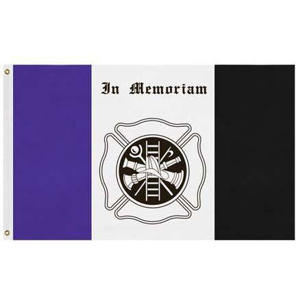 In Memoriam-Fireman Flag - Gates Flag & Banner