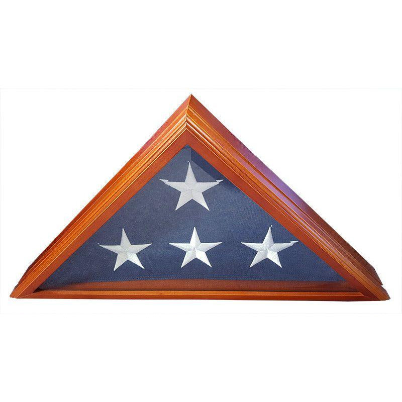 Glass Walnut Flag Display Case - Gates Flag & Banner