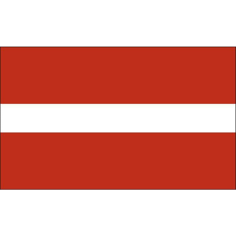 the flag of Latvia is red and white with a white stripe in the middle