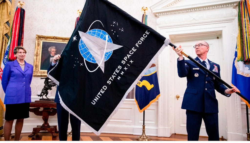 Fishi Outdoor Flag - 12X18 United States Department of Space Force