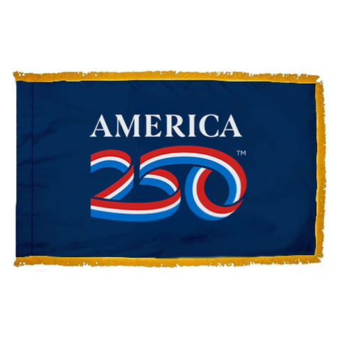250th Anniversary - 3x5' Indoor Flag (Blue) - Gates Flag & Banner 