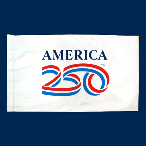 250th Anniversary Indoor Flag (White) - Gates Flag & Banner 