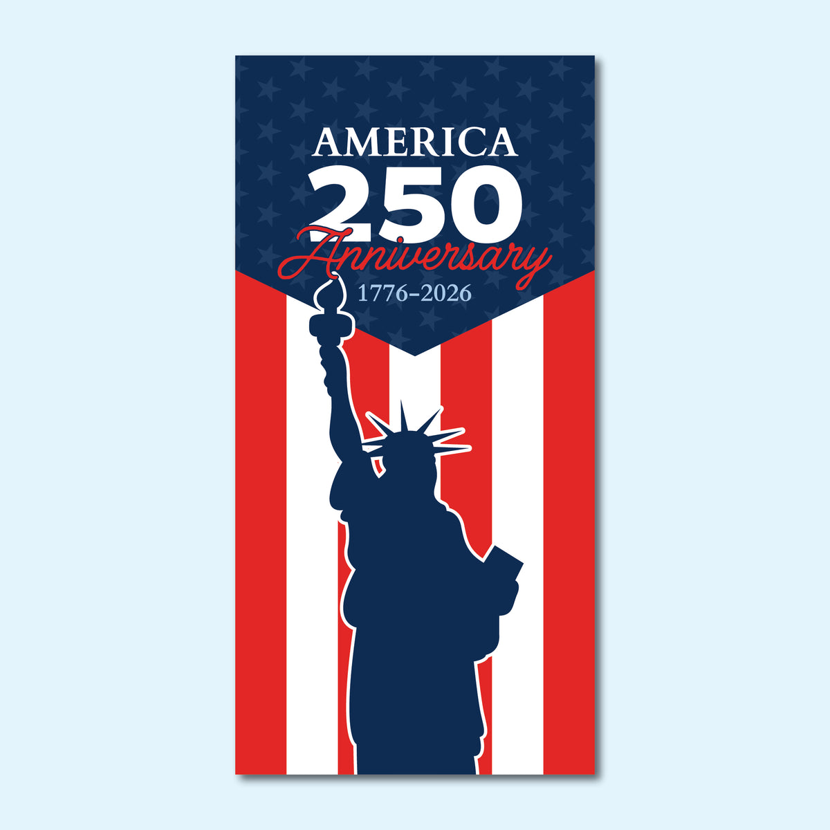 Custom America 250 Street Banner - Pulldown