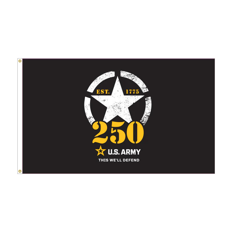 Depiction of Army 250 Outdoor Flag