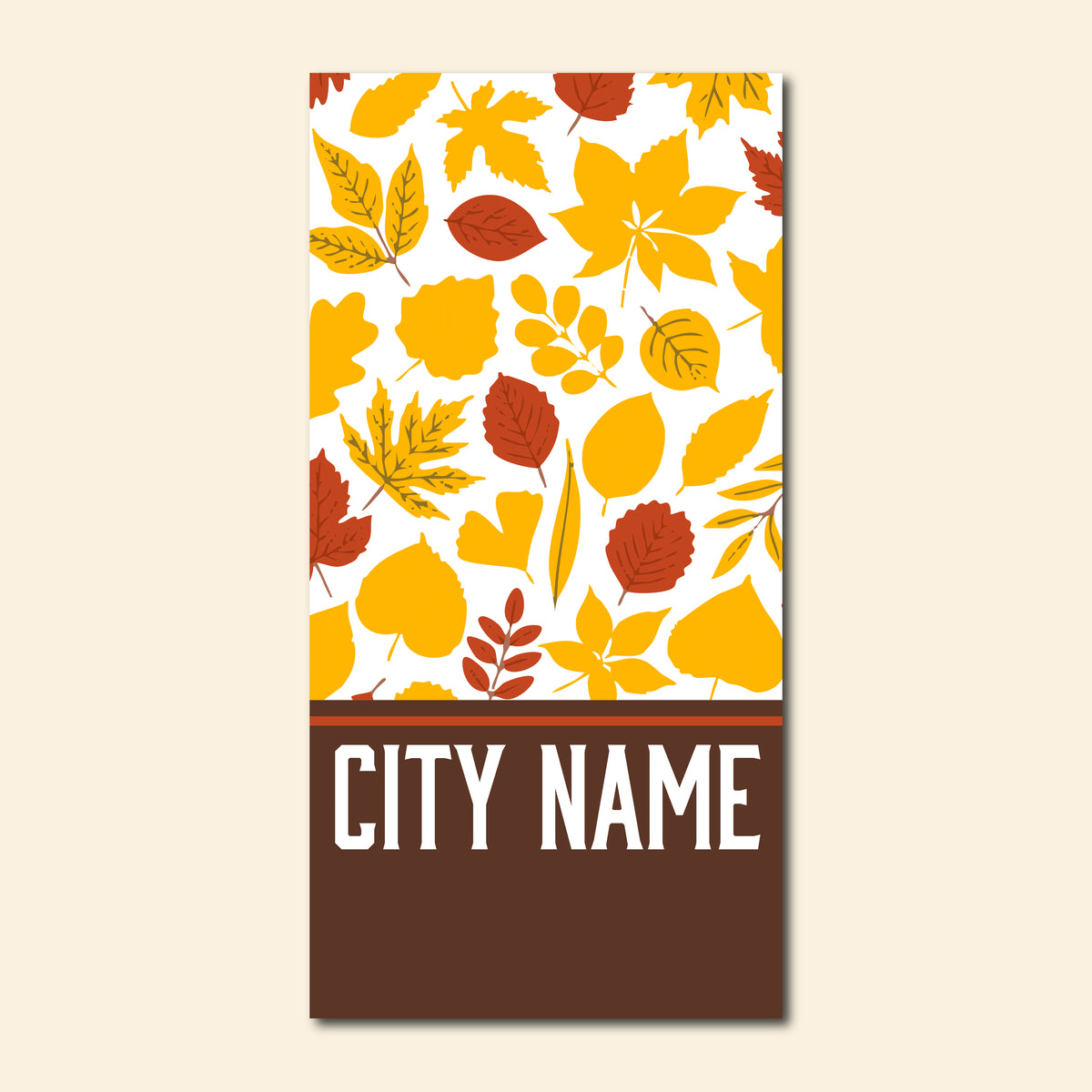 Autumn Seasonal Banner - Yellow Leaves