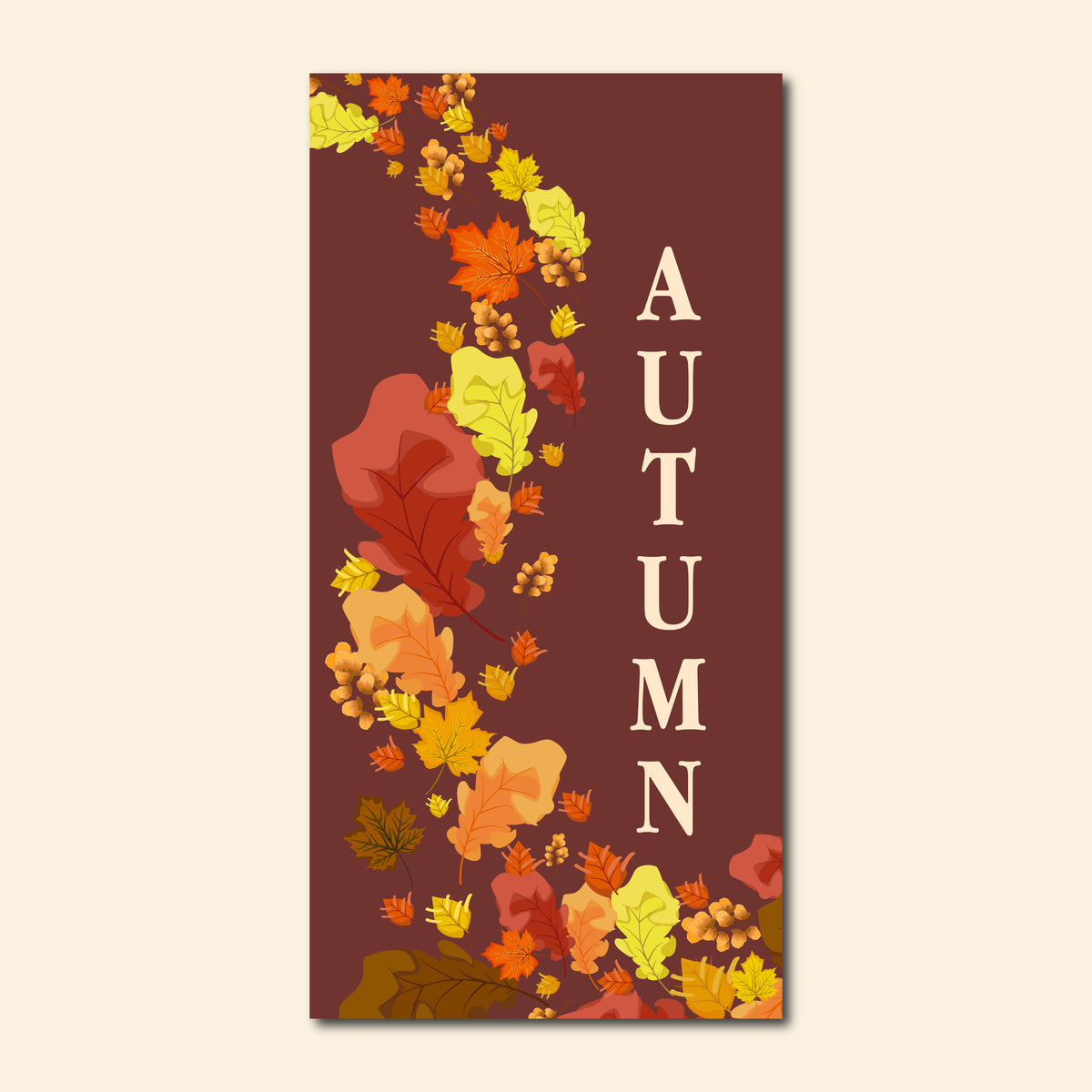 Autumn Seasonal Banner - Cascade Leaves