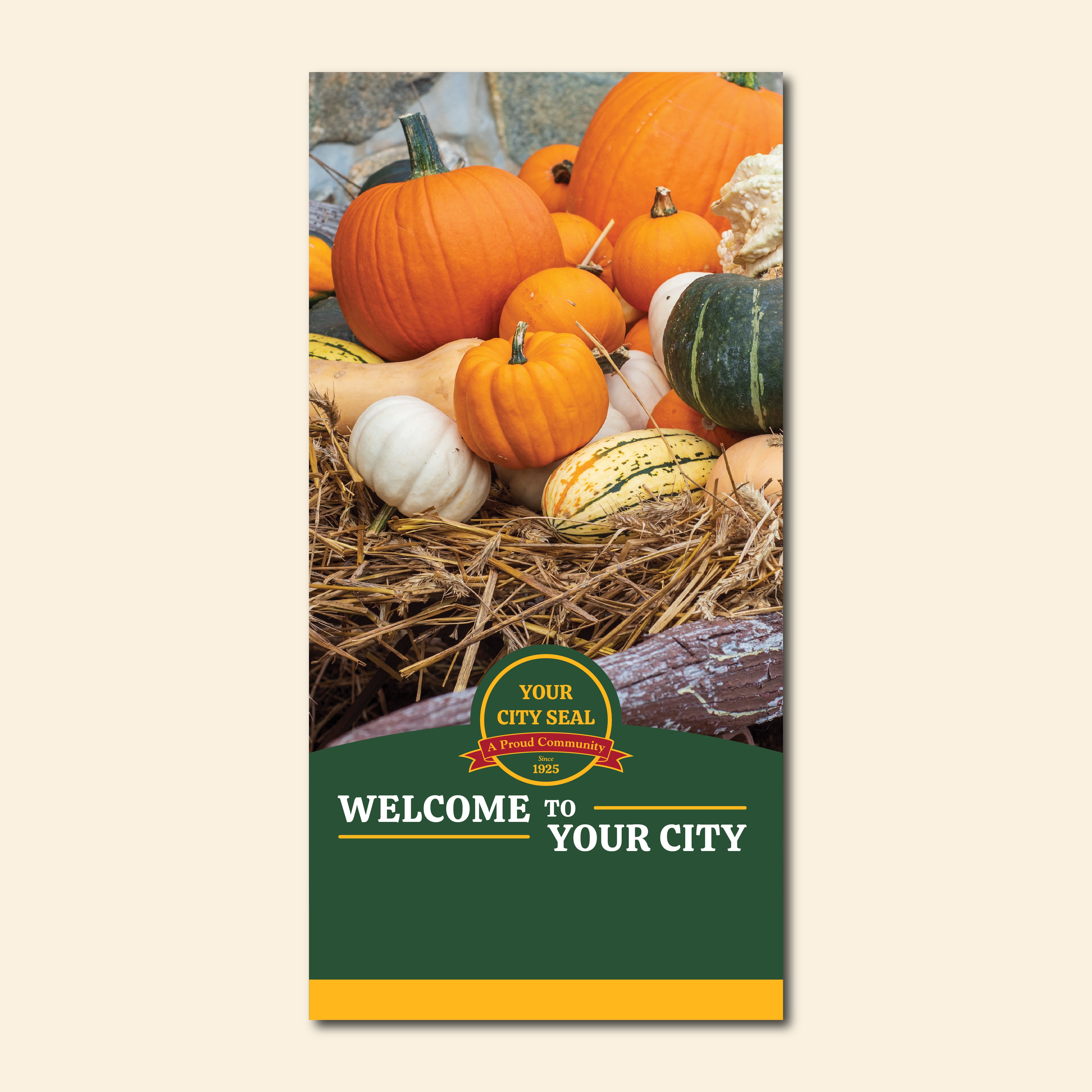 Autumn Seasonal Banner - Harvest Pumpkin