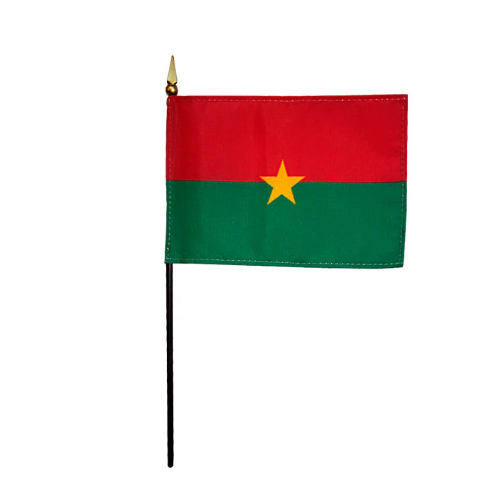 Depiction of Burkina Faso Stick Flag - Gates Flag & Banner 