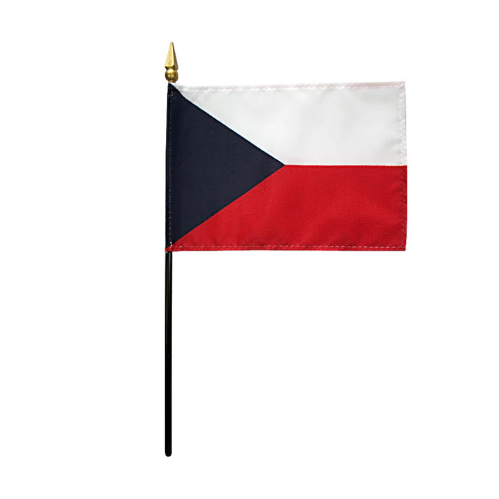 Depiction of Czech Republic Stick Flag - Gates Flag & Banner 