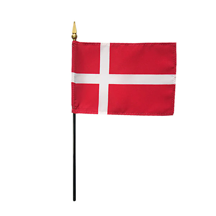 Depiction of Denmark Stick Flag - Gates Flag & Banner 
