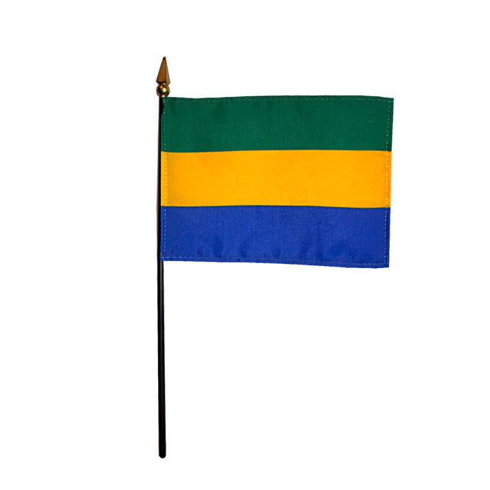 Depiction of Gabon Stick Flag - Gates Flag & Banner 