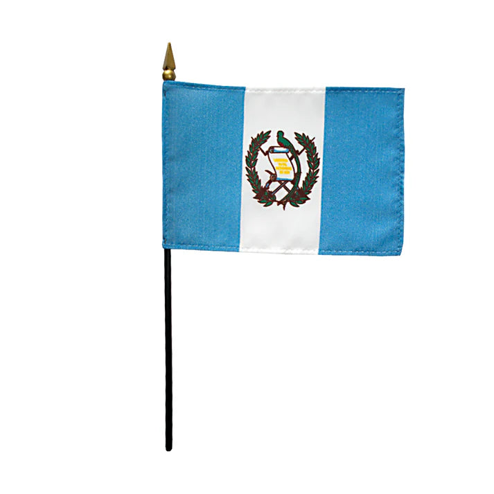 Depiction of Guatemala Government Stick Flag - Gates Flag & Banner 