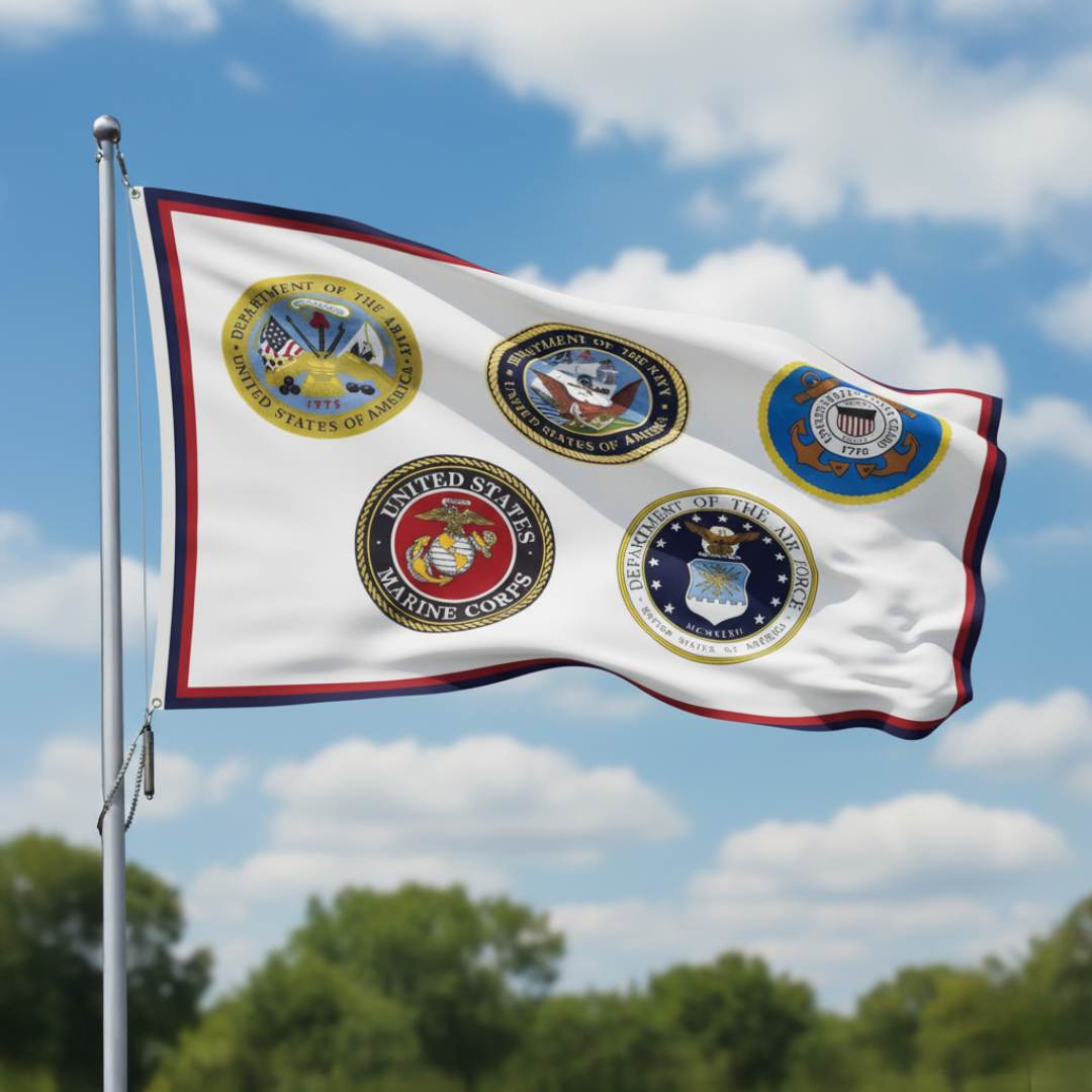 U.S. Armed Forces Flag - 5 Seals