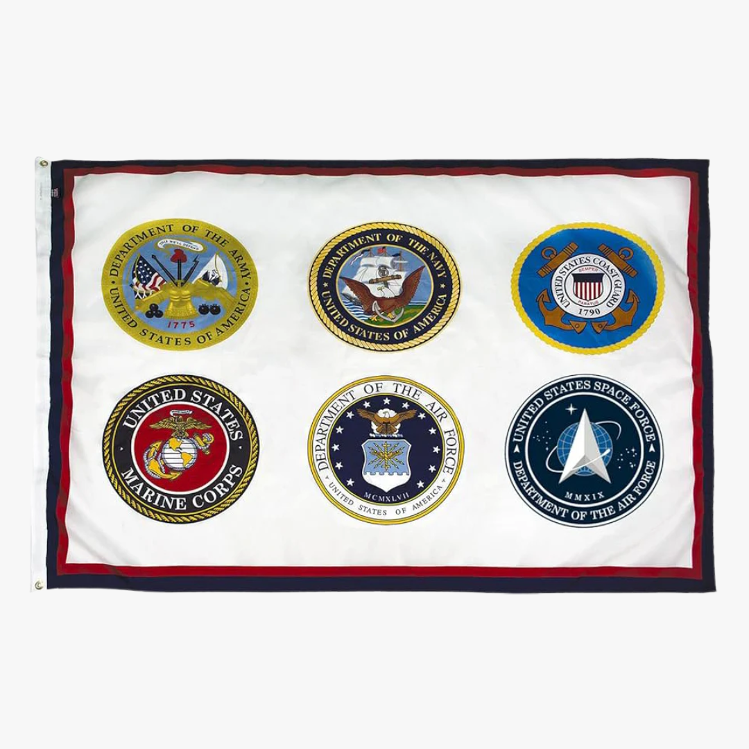 U.S. Armed Forces Flag - 6 Seals