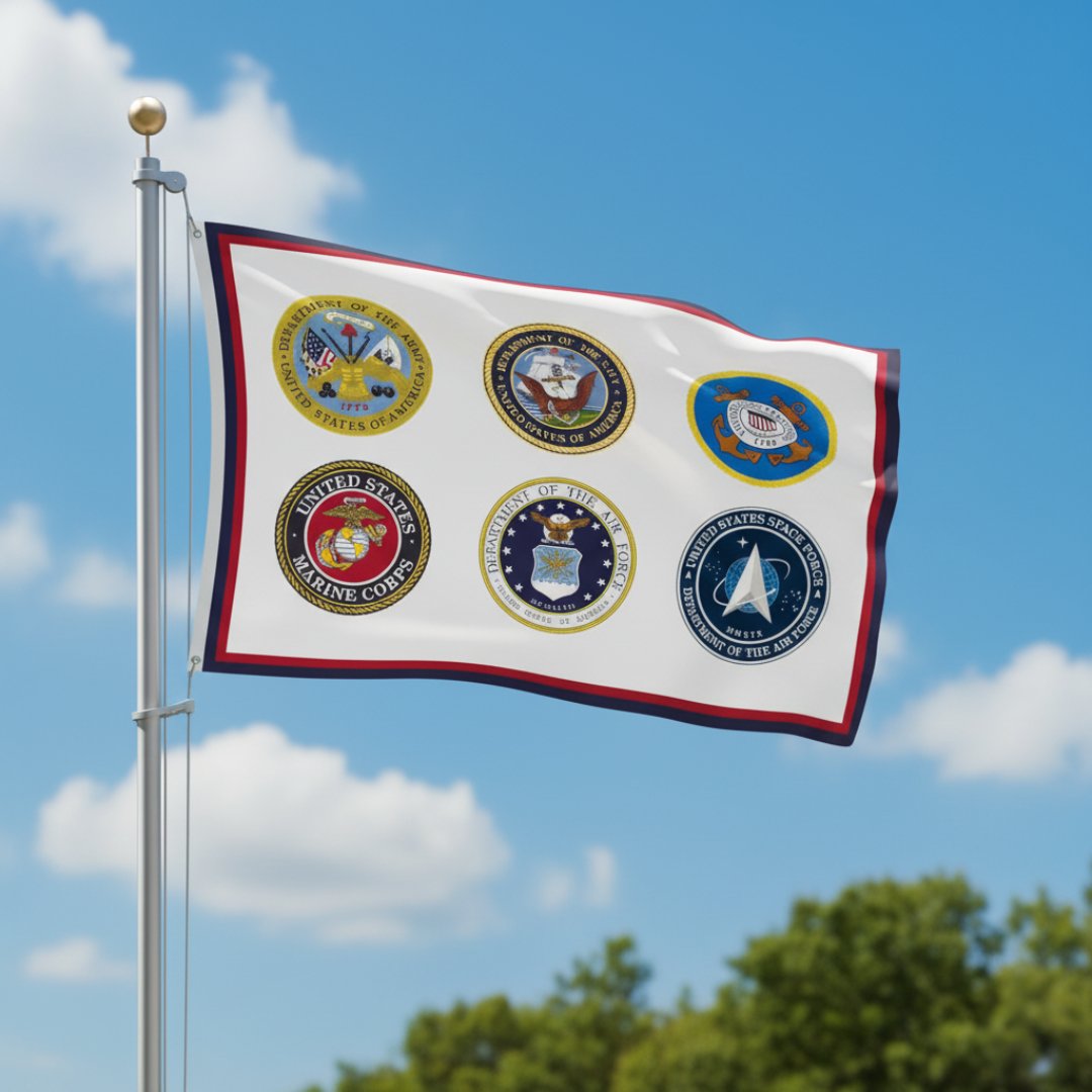 U.S. Armed Forces Flag - 6 Seals