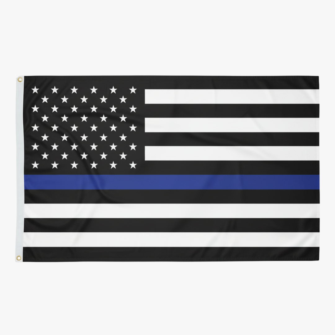 Thin Blue Line American Flag