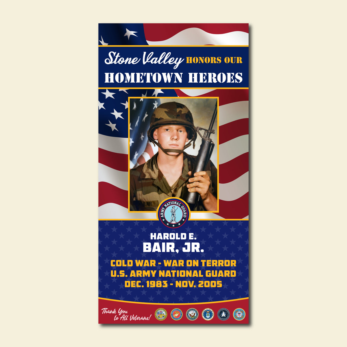 Hometown Hero Banner - Stone Valley