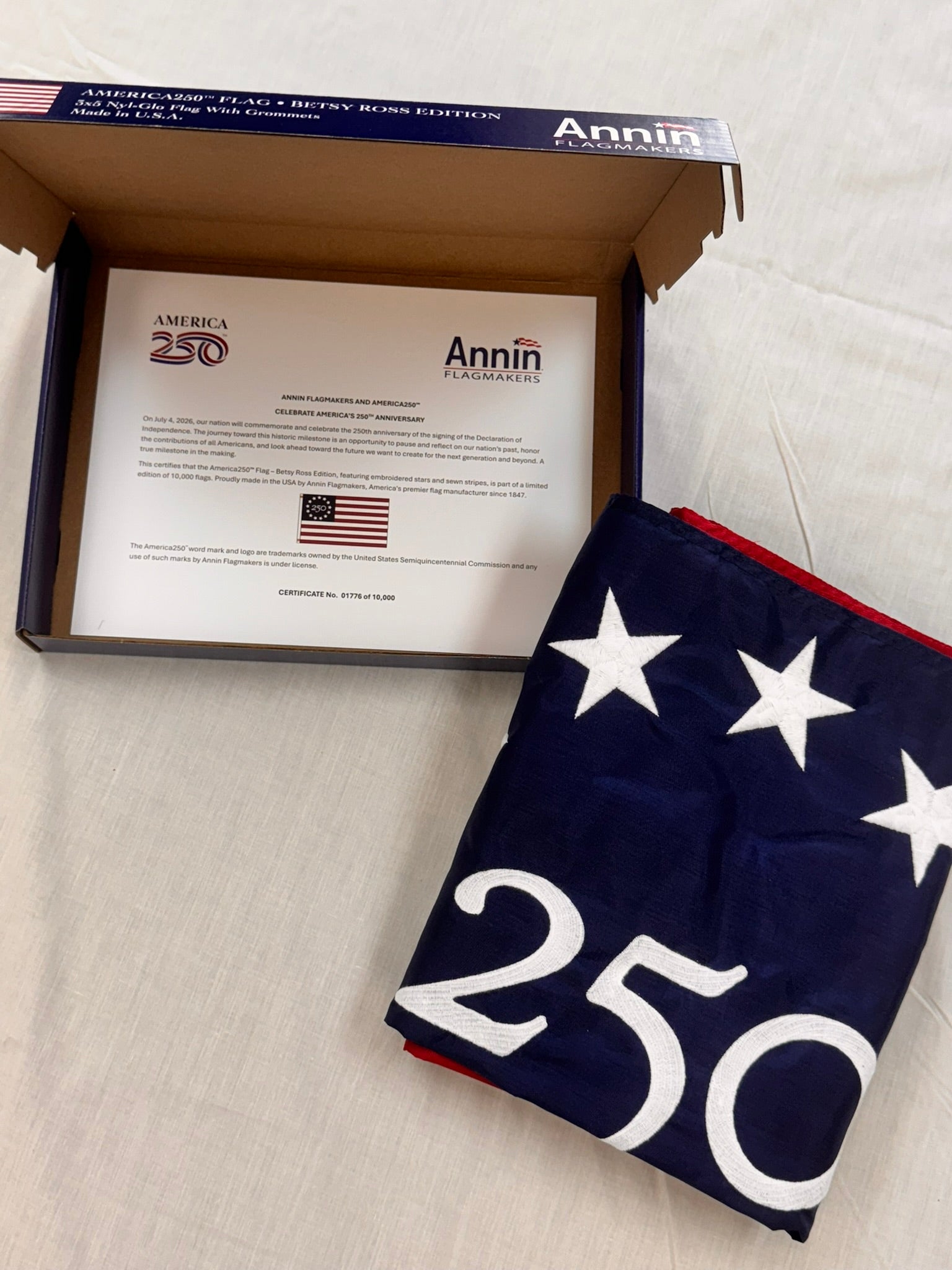 Limited Edition 250th Anniversary Betsy Ross Flag