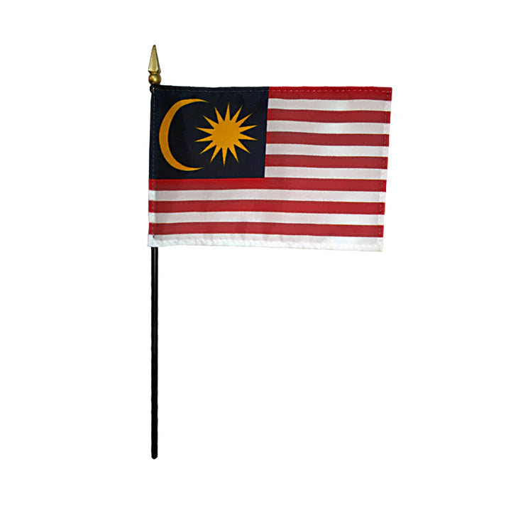 Depiction of Malaysia Stick Flag - Gates Flag & Banner 
