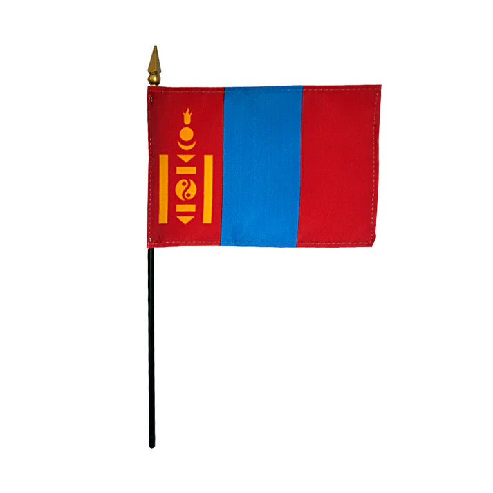 Depiction of Mongolia Stick Flag - Gates Flag & Banner 
