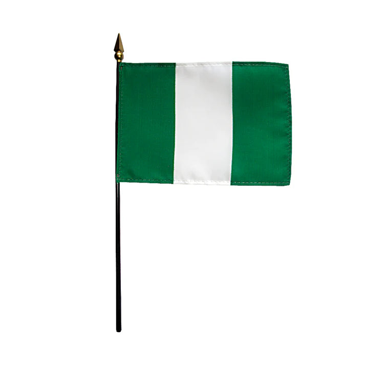 Depiction of Nigeria Stick Flag - Gates Flag & Banner 