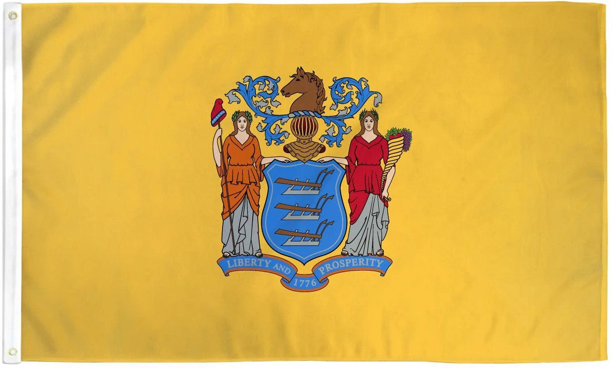 Depiction of New Jersey State Flag - Gates Flag & Banner 
