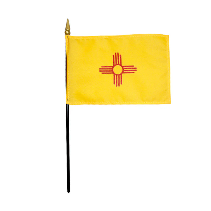 Depiction of New Mexico State Stick Flag - Gates Flag & Banner 