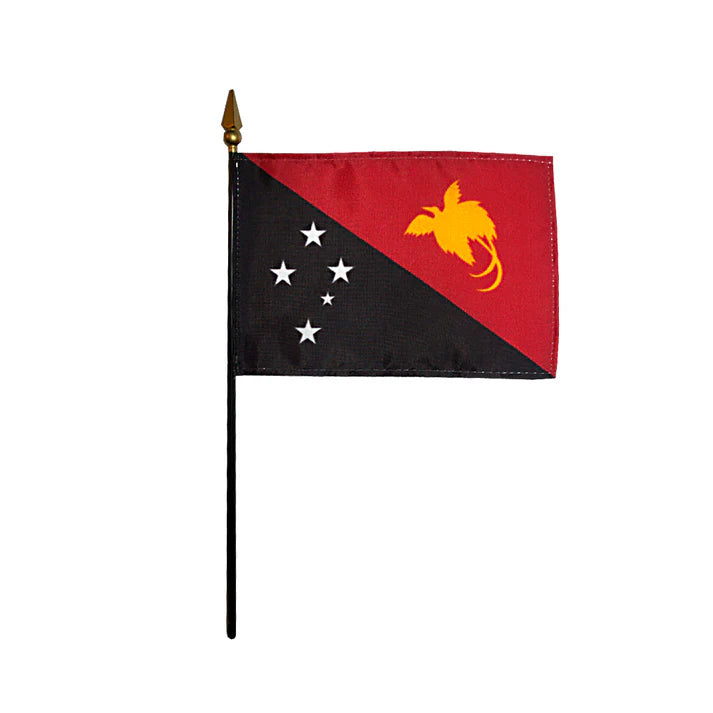 Depiction of Papua New Guinea Stick Flag - Gates Flag & Banner