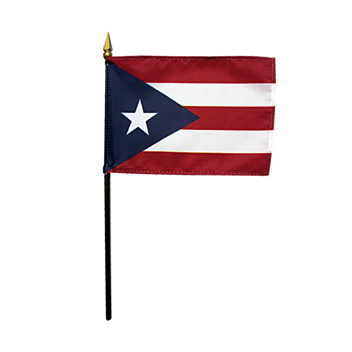 Depiction of Puerto Rico Stick Flag - Gates Flag & Banner 